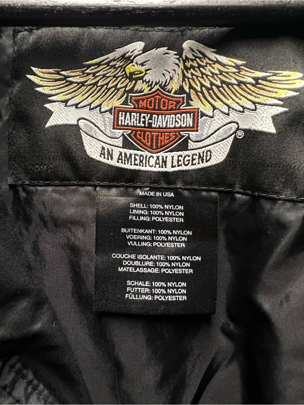 Harley-Davidson Men's Nylon Outer-Shell Zip-Up Racing Jacket - Picture 8 of 8